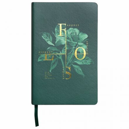 Ежедневник недатированный А5 (138х213 мм), BRAUBERG VISTA, под кожу, твердый, 136 л., "Rose", 112019