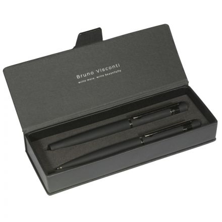 Набор VERONA:РУЧКА ШАРИК 1мм И РОЛЛЕР 0,7мм, син корп черн 20-0343/0216