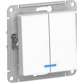Выключатель 2-кл. СП AtlasDesign 10А IP20 10AX с инд.бел. SE ATN000153
