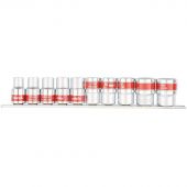 Набор головок торцевых 1/2, 12-гр., CrV, 10 шт (10-24 мм) MATRIX 13596