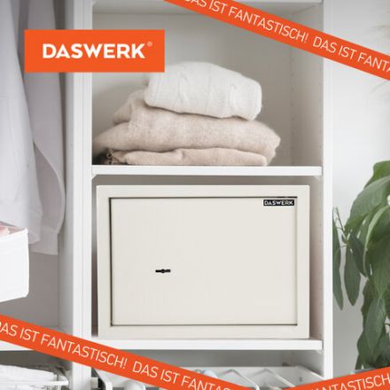 Сейф мебельный DASWERK (ДАСВЕРК) SC-250KL (250х350х250 мм), ключевой замок, бежевый, 291344