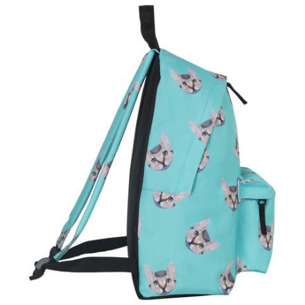 Рюкзак BRAUBERG СИТИ-ФОРМАТ универсальный, "Cats", голубой, 41х32х14 см, 229881 Рюкзак BRAUBERG СИТИ-ФОРМАТ универсальный, "Cats", голубой, 41х32х14 см, 229881