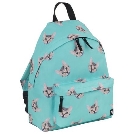 Рюкзак BRAUBERG СИТИ-ФОРМАТ универсальный, "Cats", голубой, 41х32х14 см, 229881 Рюкзак BRAUBERG СИТИ-ФОРМАТ универсальный, "Cats", голубой, 41х32х14 см, 229881