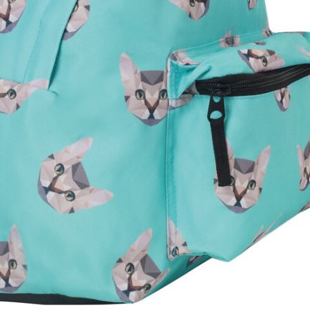 Рюкзак BRAUBERG СИТИ-ФОРМАТ универсальный, "Cats", голубой, 41х32х14 см, 229881 Рюкзак BRAUBERG СИТИ-ФОРМАТ универсальный, "Cats", голубой, 41х32х14 см, 229881