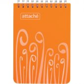 Блокнот Attache Fantasy А6 80 листов оранжевый в клетку на спирали (105х165 мм)