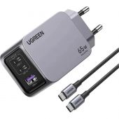 Зарядное устройство сет. UGREEN X755(25871)Nexode Pro 65W 3-Port+каб.1м сер
