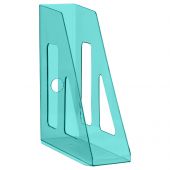 Лоток для бумаг вертикальный СТАММ "Актив", тонированный мятный, ширина 70мм Лоток для бумаг вертикальный СТАММ "Актив", тонированный мятный, ширина 70мм