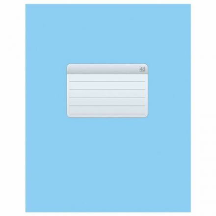 Тетрадь А5, 48 л., HATBER-ECO скоба, офсет №2 ЭКОНОМ, клетка, обложка мелованная бумага, "Голубая", 075742, 48Т5D1_27730