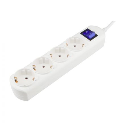 Удлинитель Power Cube 1,5 м, 4р с/з, с выкл.16А бел. (PC-5B-1,5M)