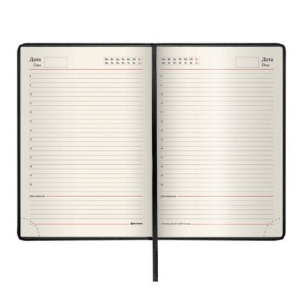 Ежедневник недатированный А5 (138х213 мм) BRAUBERG "Imperial", под кожу, 160 л., черный, 113499 Ежедневник недатированный А5 (138х213 мм) BRAUBERG "Imperial", под кожу, 160 л., черный, 113499