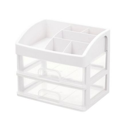 Органайзер для хранения косметики, канцтоваров, мелочей ДВА УРОВНЯ, 20х17х23,5 см, DASWERK (ДАСВЕРК), 608478
