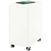 Тумба мобильная ZAMM Формат узкая 3 ящика c центр. замком. 500мм Бел./Бел