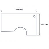 Стол эргономичный Metal System St  пр.  БП.СА-3Пр 1400x1200x750 Вяз Бл/Антр