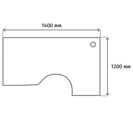 Стол эргономичный Metal System St  пр.  БП.СА-3Пр 1400x1200x750 Вяз Бл/Антр