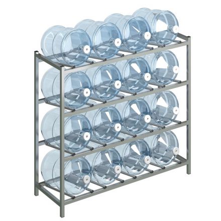 Стеллаж для воды Бомис-16Л на 16 тар 1250х430х1130 мм
