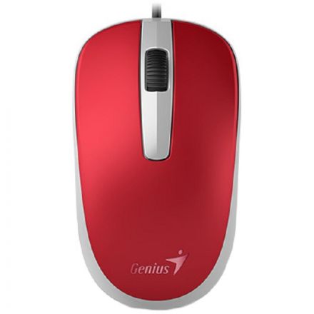 Мышь компьютерная Genius DX-120, USB,оптическая, 1000 DPI 1.5m, красный
