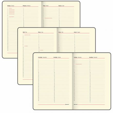 Еженедельник недатированный А5, 145х215 мм, BRAUBERG "Iguana", под кожу, 64 л., синий, 114476