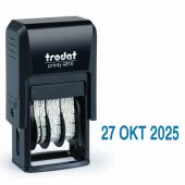 Датер-мини месяц буквами, оттиск 20 х 3,8 мм, синий, TRODAT 4810, корпус черный