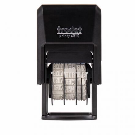 Датер-мини месяц буквами, оттиск 20 х 3,8 мм, синий, TRODAT 4810, корпус черный