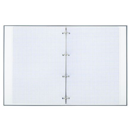 Тетрадь на кольцах БОЛЬШАЯ А4, 215х305 мм, 100 л., твердый картон, клетка, BRAUBERG, "Rhythm", 405407