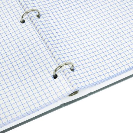 Тетрадь на кольцах БОЛЬШАЯ А4, 215х305 мм, 100 л., твердый картон, клетка, BRAUBERG, "Rhythm", 405407