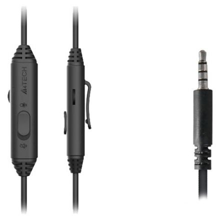 Наушники с микрофоном (гарнитура) A4TECH Fstyler FH100i, проводные, 1,8 м, USB, черные, 1774499
