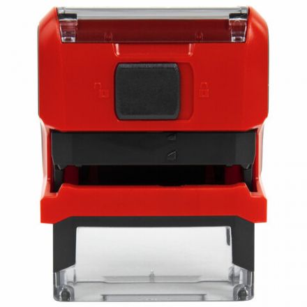 Штамп самонаборный 3-стр, 38х14 мм, синий, TRODAT 4911P4/DB, корпус КРАСНЫЙ, КАССА В КОМПЛЕКТЕ, 43217