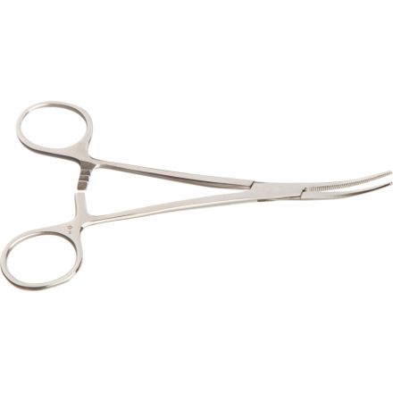 Зажим кровоостанавливающий зубчатый изогнутый № 1, 158 мм З-69