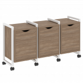 Loft Тумба на колесных опорах наборная. Вариант №5 VR.L-TN-5.K Дуб аризона/Белый металл 1440*460*767 Loft Тумба на колесных опорах наборная. Вариант №5 VR.L-TN-5.K Дуб аризона/Белый металл 1440*460*767