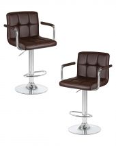 Набор 2 шт Стул барный DOBRIN KRUGER ARM, коричневый