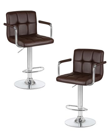 Набор 2 шт Стул барный DOBRIN KRUGER ARM, коричневый