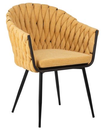 Набор 2 шт Стул обеденный DOBRIN MATILDA, жёлтая ткань (LAR 275-8) Набор 2 шт Стул обеденный DOBRIN MATILDA, жёлтая ткань (LAR 275-8)