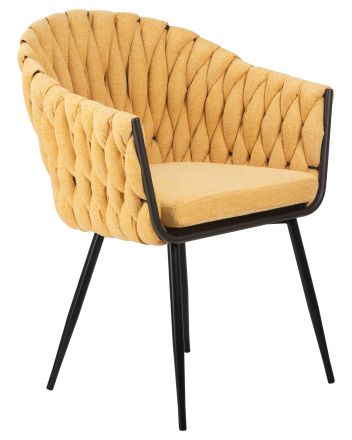 Набор 2 шт Стул обеденный DOBRIN MATILDA, жёлтая ткань (LAR 275-8) Набор 2 шт Стул обеденный DOBRIN MATILDA, жёлтая ткань (LAR 275-8)