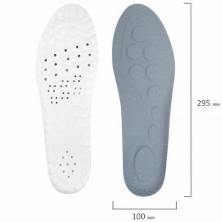Стельки для обуви АНАТОМИЧЕСКИЕ С СУПИНАТОРОМ, материал PU PRO, размер RU 39-44 / EU 40-45, с линиями выреза, SHEGRA (ШЕГРА), 700739