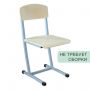 Стул ученический нерегулируемый "Бюджет", 380х480х800 мм, рост 6, серый каркас