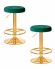 Набор 2 шт Табурет барный DOBRIN BRUNO GOLD, зеленый велюр (MJ9-88) Набор 2 шт Табурет барный DOBRIN BRUNO GOLD, зеленый велюр (MJ9-88)