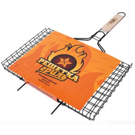 Решетка-гриль универсальная, размер 360х260 мм, глубина 18 мм, оксидированное покрытие, 101403, 701742