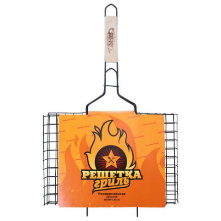 Решетка-гриль универсальная, размер 360х260 мм, глубина 18 мм, оксидированное покрытие, 101403, 701742