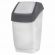 Ведро мусорное с КРЫШКОЙ (качающейся) 25 литров,"ХАПС", 55х30х28 см, серое, IDEA, М 2472