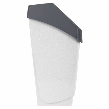 Ведро мусорное с КРЫШКОЙ (качающейся) 25 литров,"ХАПС", 55х30х28 см, серое, IDEA, М 2472