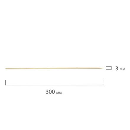 Шпажки-шампуры для шашлыка бамбуковые 300 мм, 100 штук, WELDAY (ВЭЛДЭЙ), 607571, 67