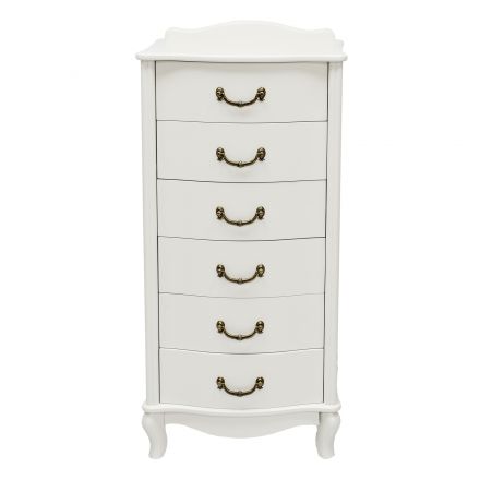 Комод Leset "Джульетта" узкий (6 ящ.), Молочный дуб