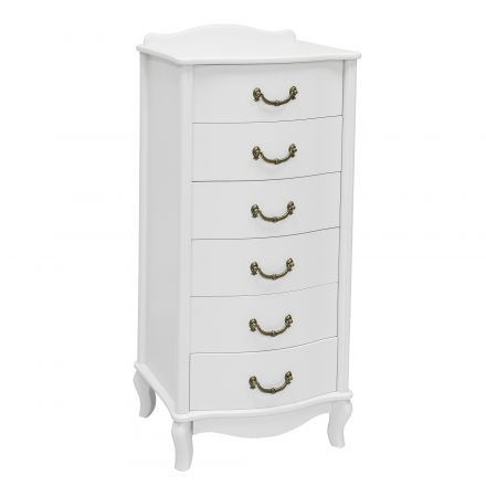 Комод Leset "Джульетта" узкий (6 ящ.), Молочный дуб