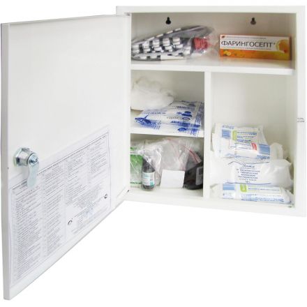 Аптечка пер. пом. д/раб. каб., орг-ций АРК, металл. шкаф 380х160х300 №5.3