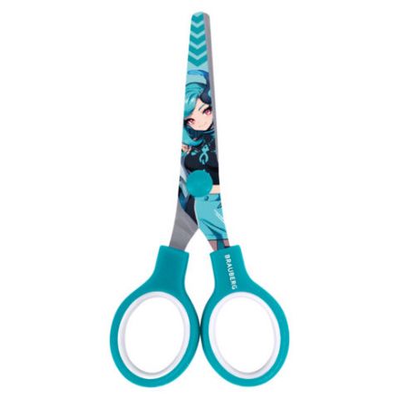 Ножницы 130 мм, мятные, с цветной печатью "Аниме", BRAUBERG ANIME, 238956