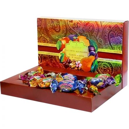 Конфеты Кремлина фрукты и орехи в глазури, 500г