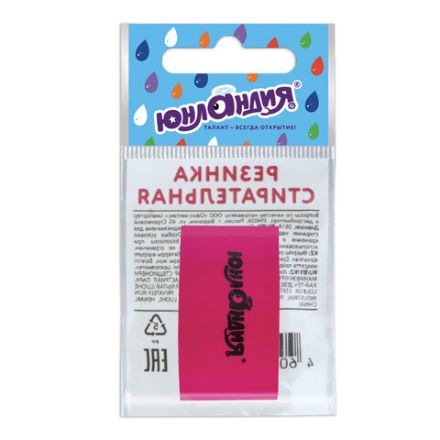 Ластик ЮНЛАНДИЯ "Капля", 38х22х16 мм, цвет ассорти, 228071