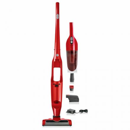 Пылесос вертикальный беспроводной GORENJE SVC252GFR 2 в 1, мощность 161 Вт, контейнер 0,5 л, красный