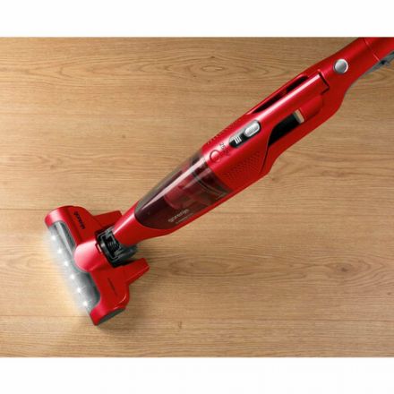 Пылесос вертикальный беспроводной GORENJE SVC252GFR 2 в 1, мощность 161 Вт, контейнер 0,5 л, красный