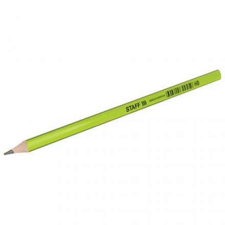 Карандаш чернографитный STAFF "Basic" BLP-743, 1 шт., НВ, пластиковый, корпус ассорти, 181743